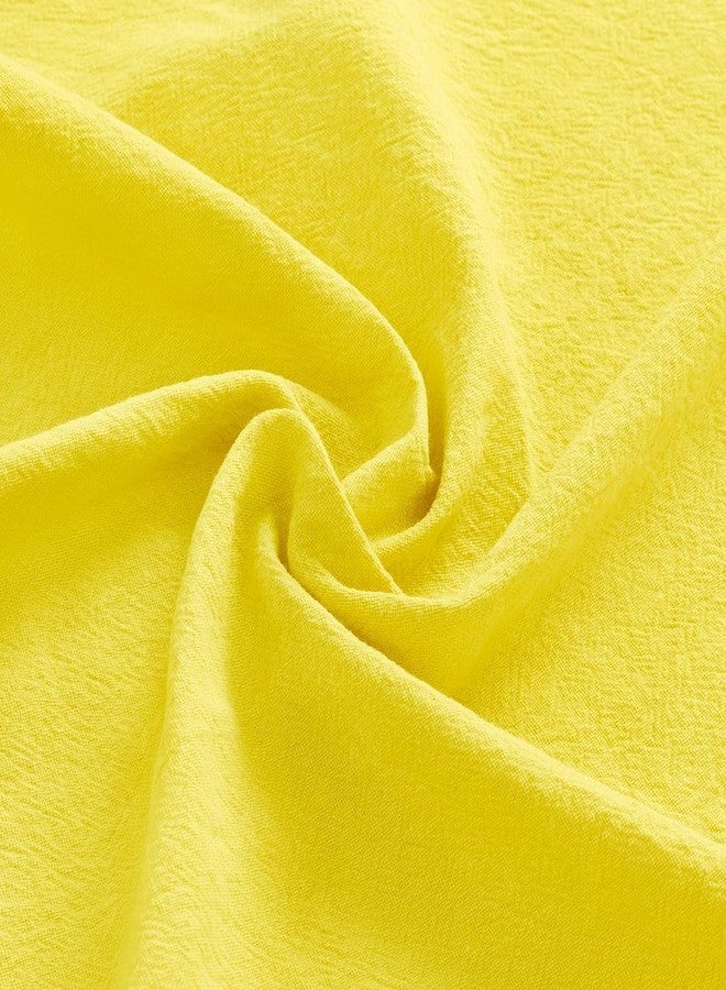 MLMW Cloth Napkins Set of 8 Yellow Linen Dinner Cotton Napkins Cloth Bulk Washable Napkins 16"×16" for Holiday Wedding Party Baby Bridal Shower Birthday Table Decorations - Image 3